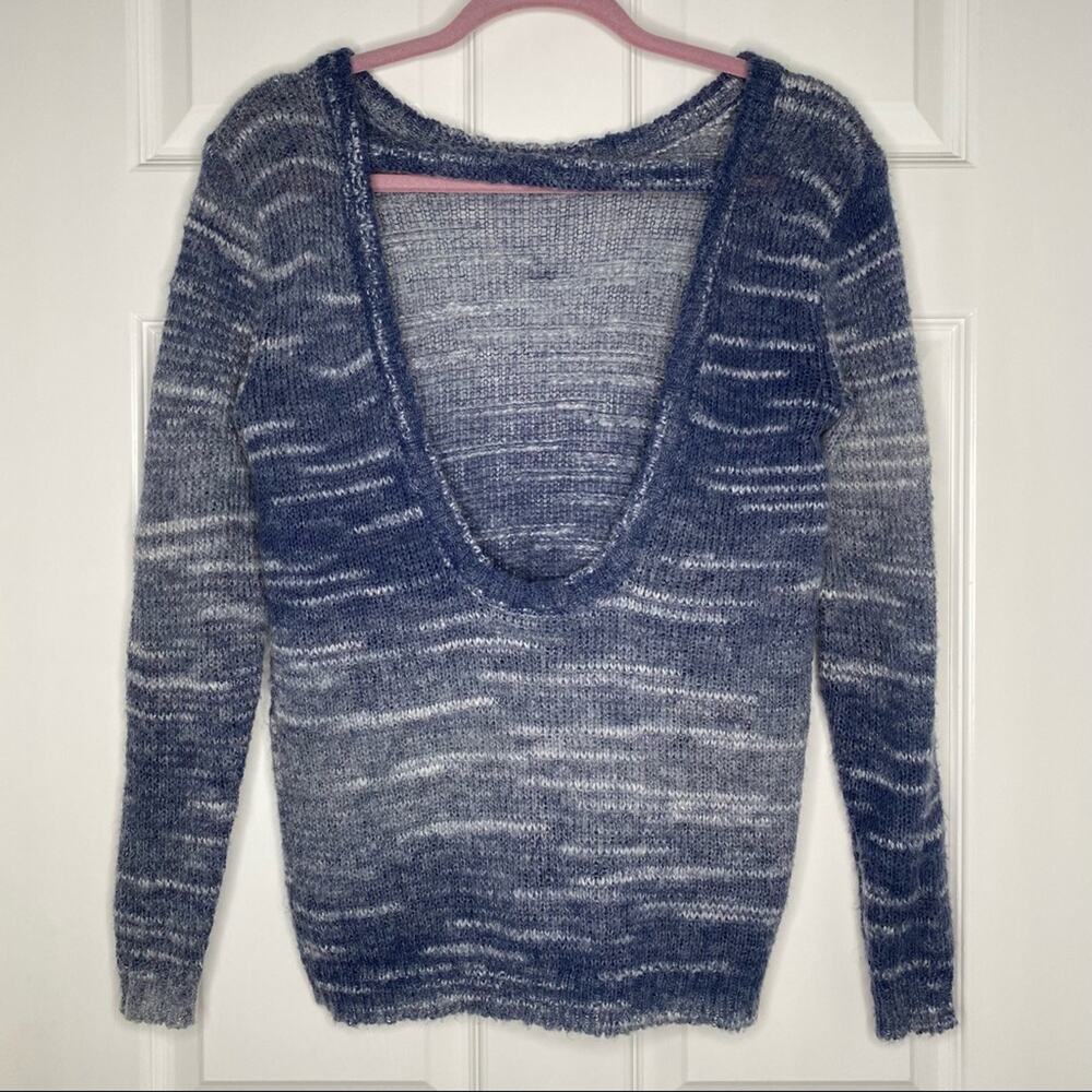 RUBBISH Womens Wool Blend Backless Spacedye Long Sleeve Sweater Top Size XS